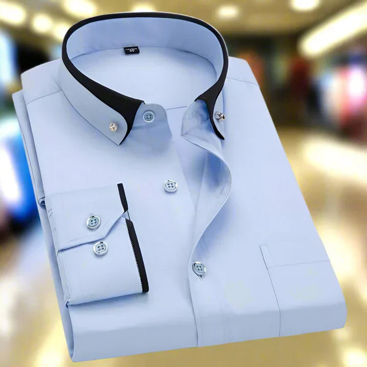 Elegant Long-Sleeve Men's Classic Shirt