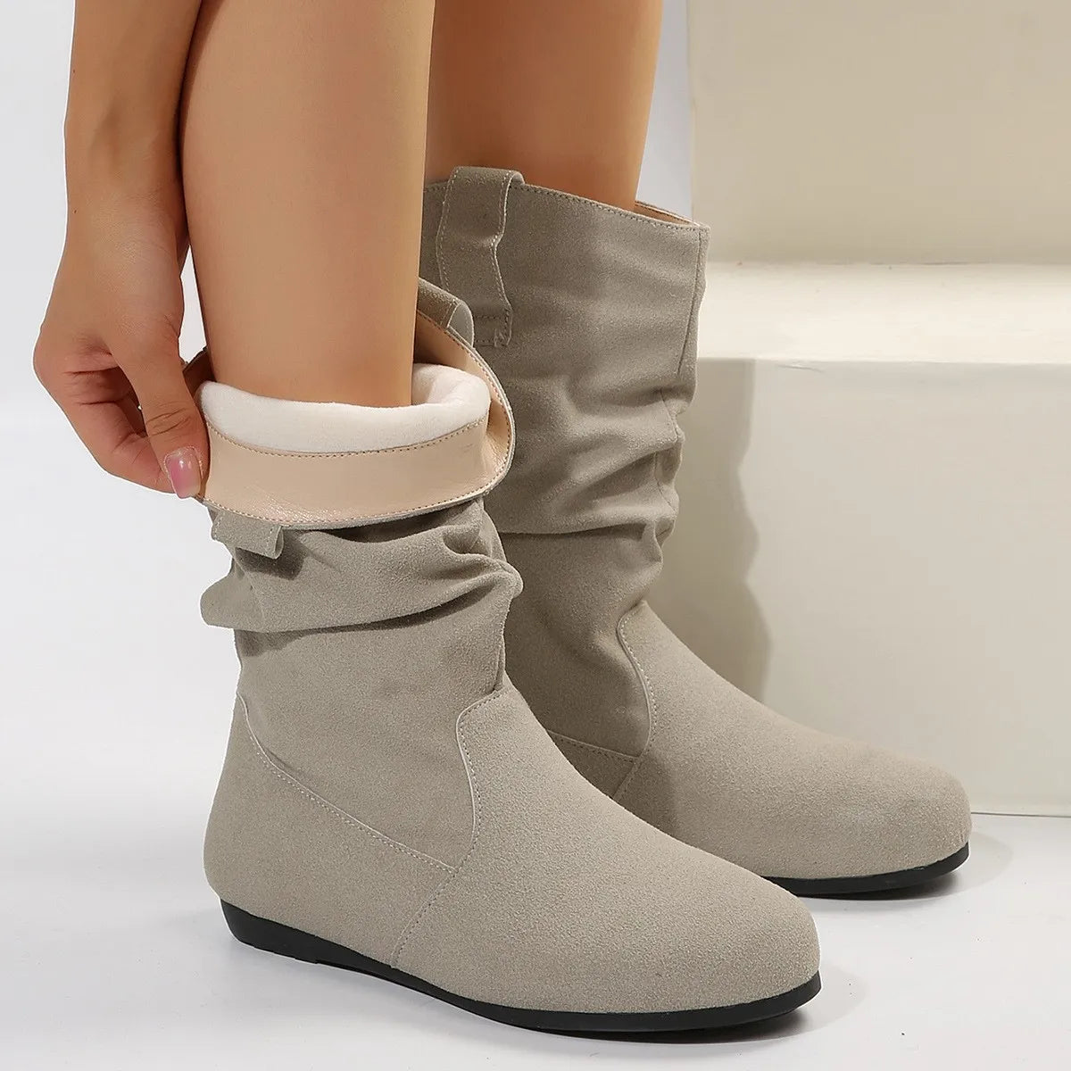 Warm Winter Boots Round Toe Platform
