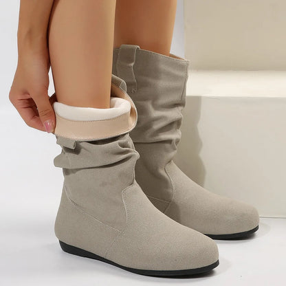 Warm Winter Boots Round Toe Platform