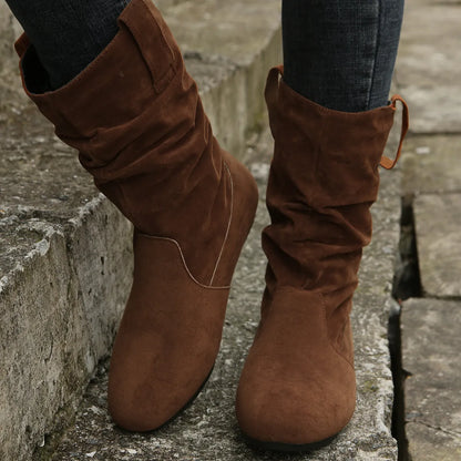 Warm Winter Boots Round Toe Platform