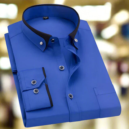 Elegant Long-Sleeve Men's Classic Shirt