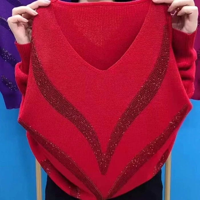 Elegant V-Neck Sweaters for Women Warm Winter Style