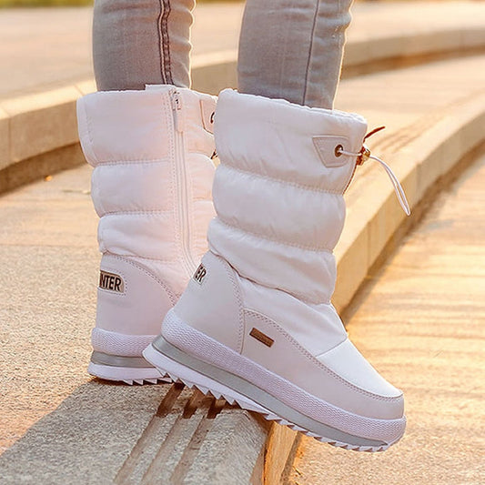 Warmes Damen Winterstiefel Bequem - IdealeKleiden