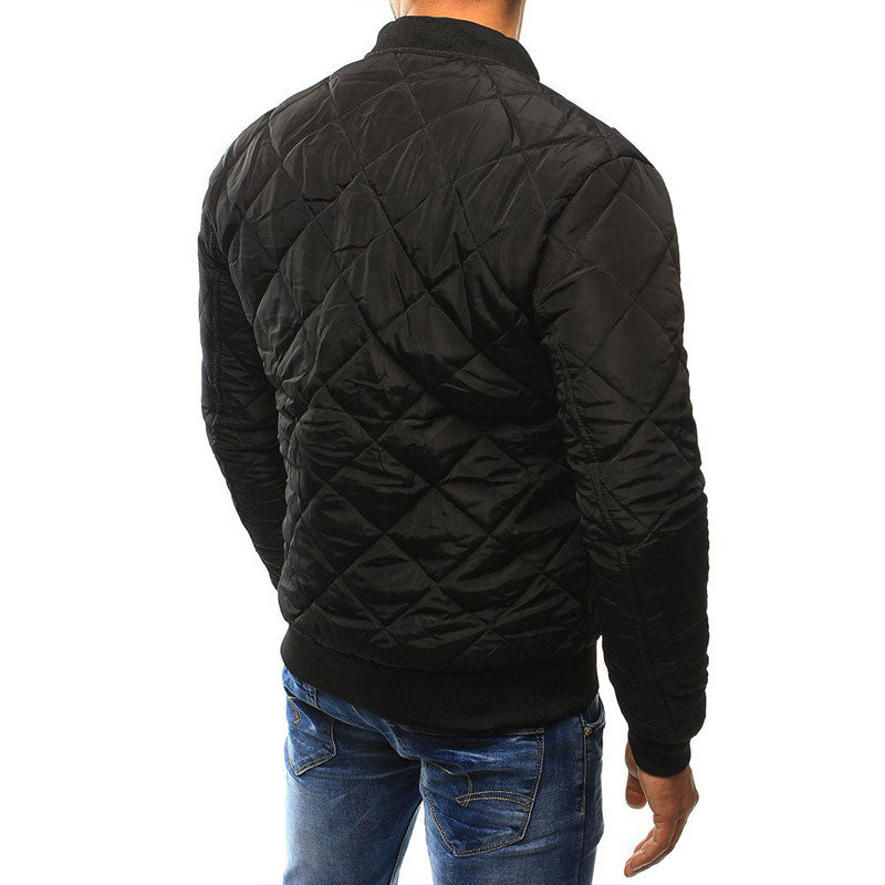 Herren Bomberjacke Modern Reißverschluss Taschen - IdealeKleiden