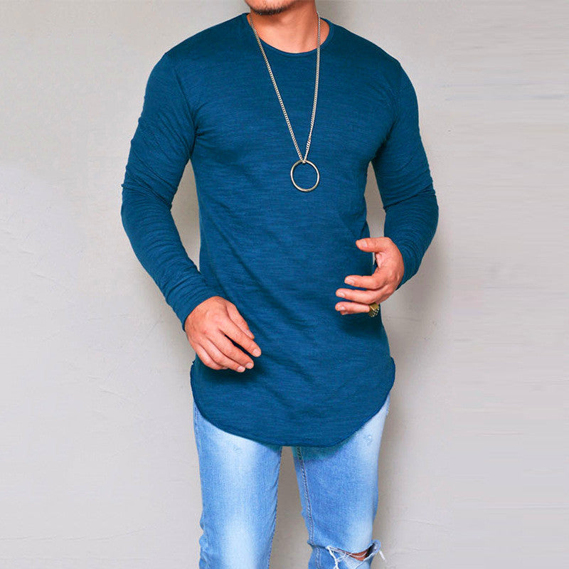 Langarm T-Shirt SlimFit Rundhals Weich Atmungsaktiv - IdealeKleiden