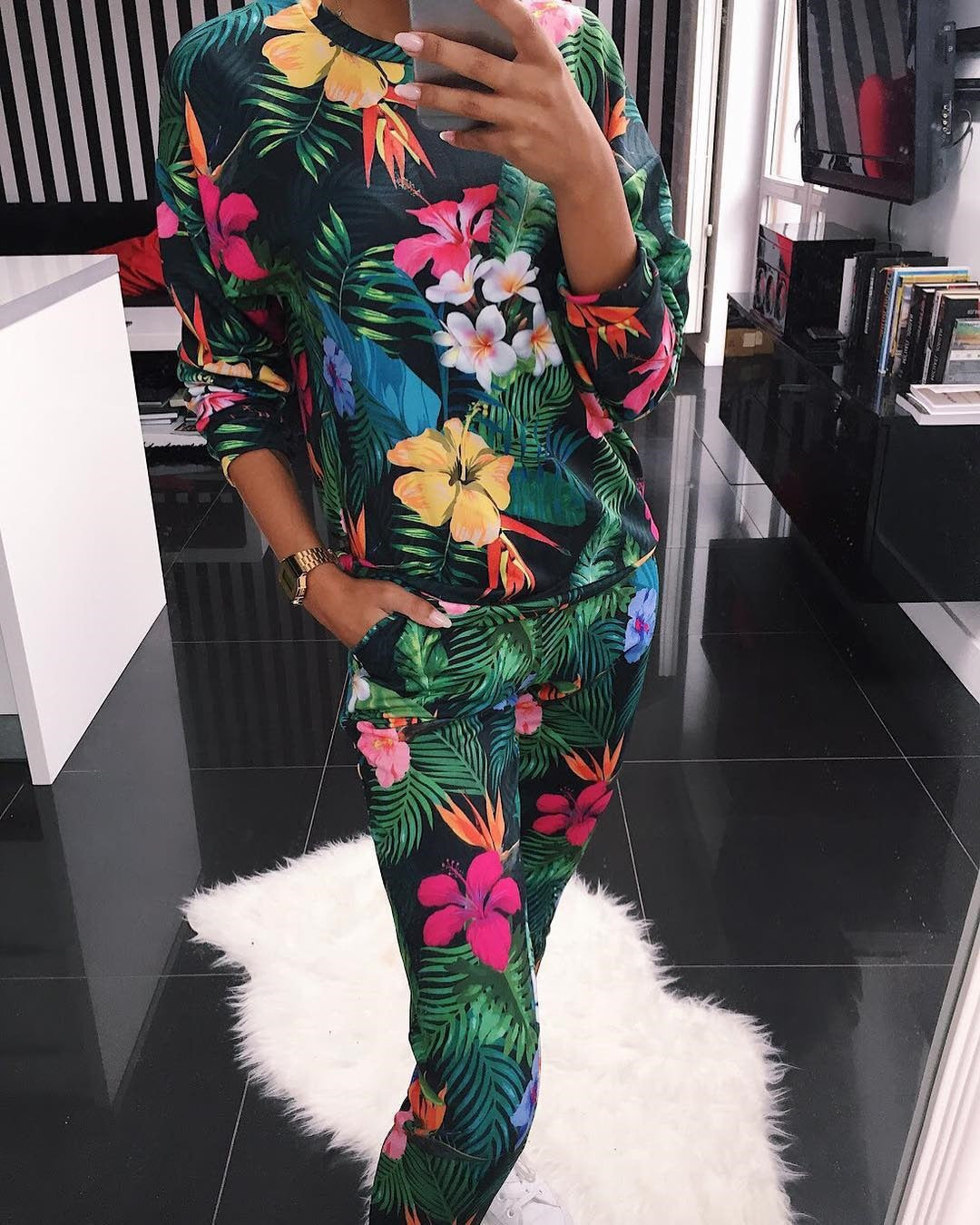 Women's Floral Leisure Suit Practical