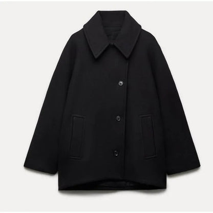 Stylish Women's Plus Size Jacket Elegant Collar