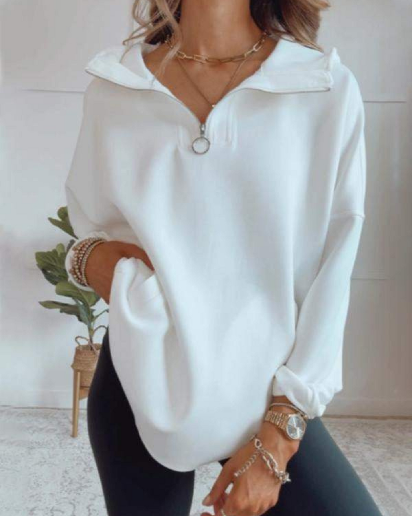 Bequeme Hoodiejacke Oversized Kapuze - IdealeKleiden