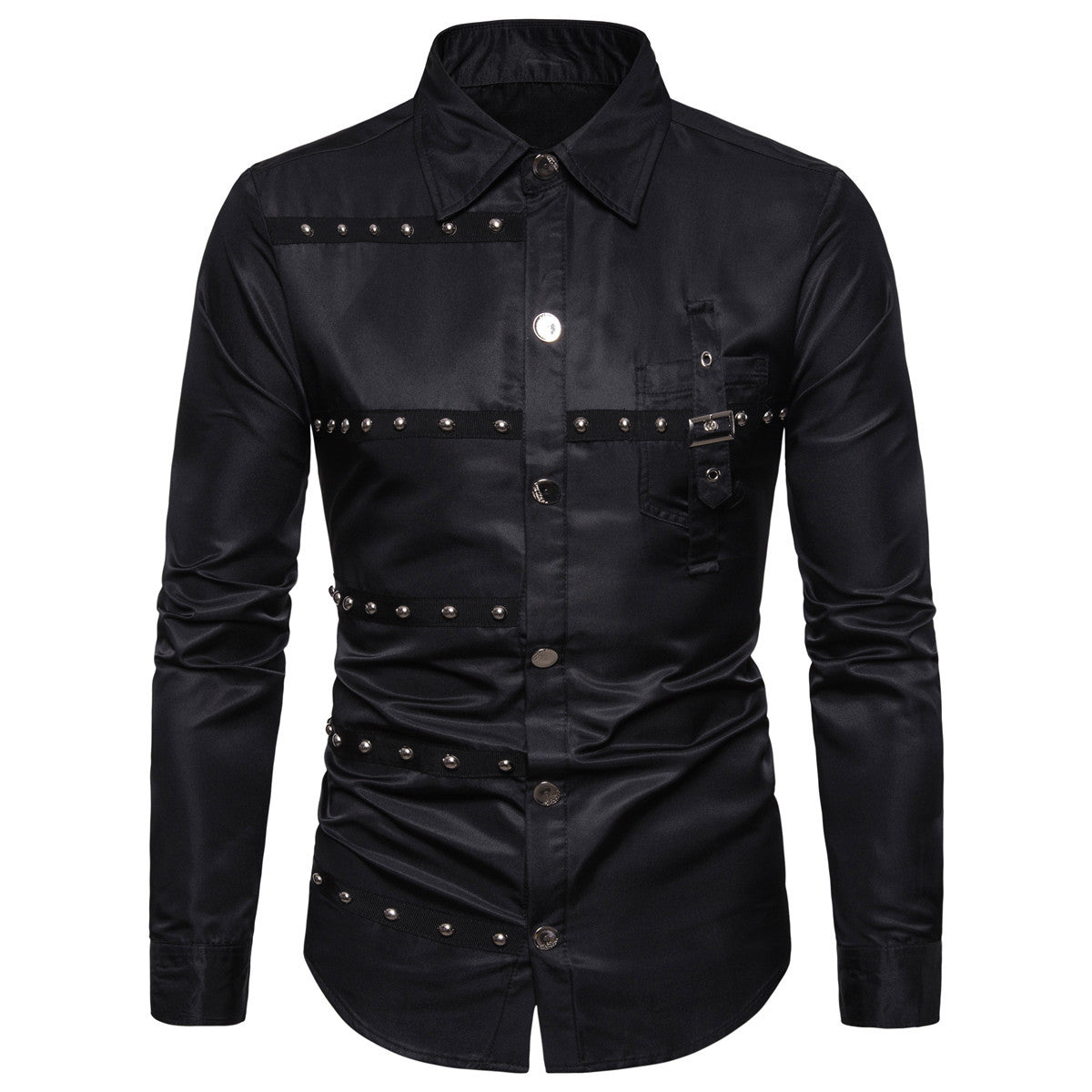 Men's Modern Shirt Rivet Detail Design