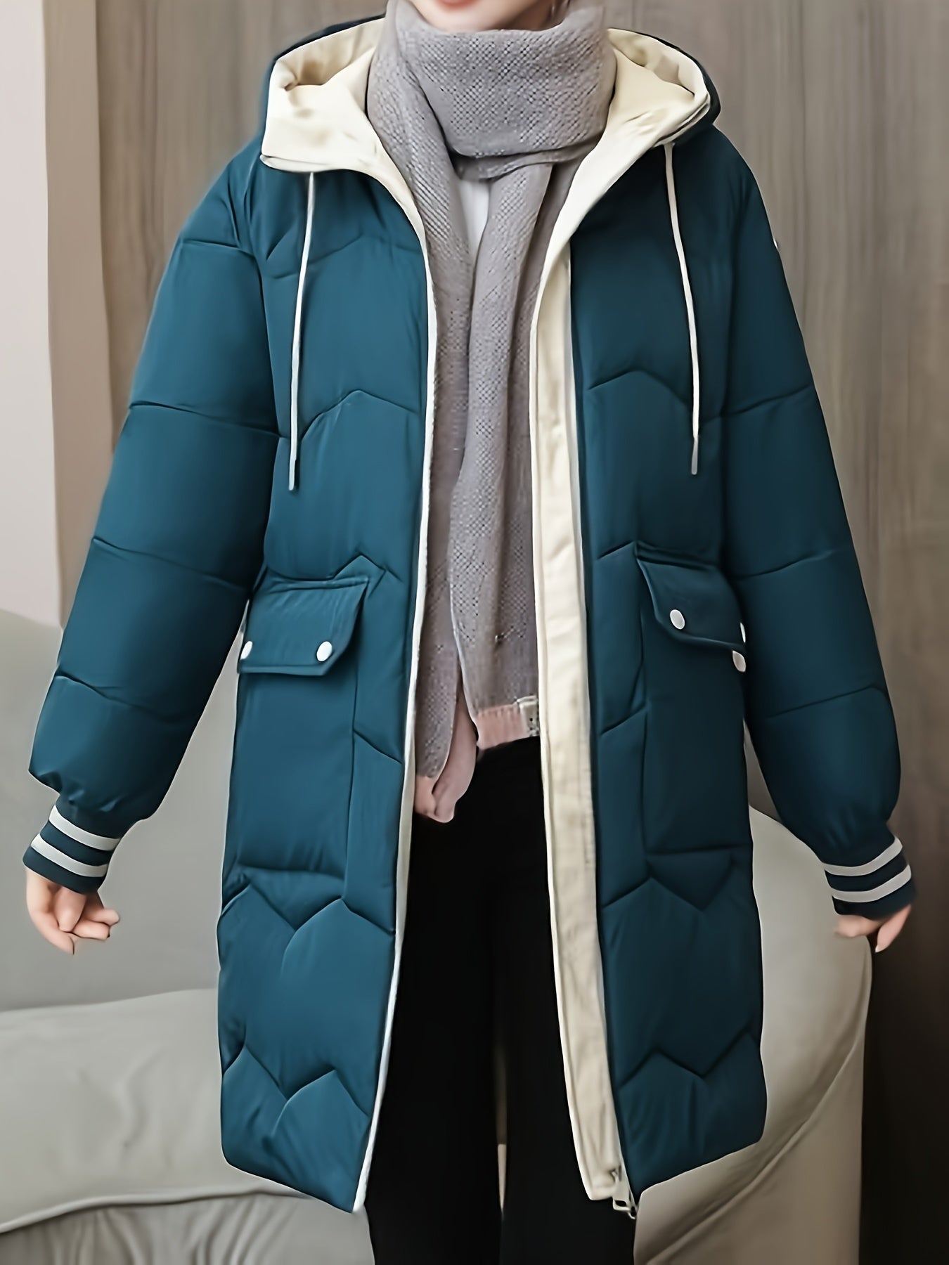 Women's Classic Quilted Jacket Warm Hooded