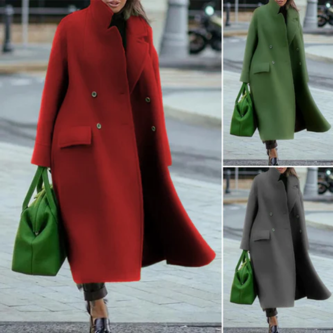 Women's Wrap Coat Long Warm Elegant