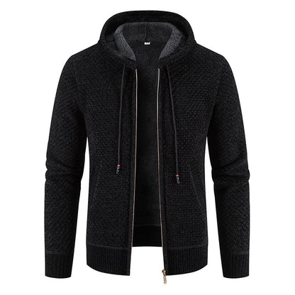 Fashionable Men's Cardigan with Hood