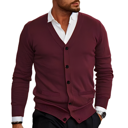 Comfortable Men's Cardigan Elegant Black