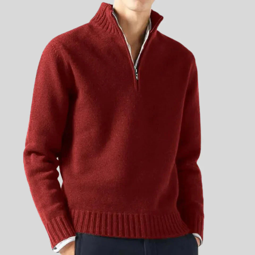 Luxury Men's Half-Zip Pullover