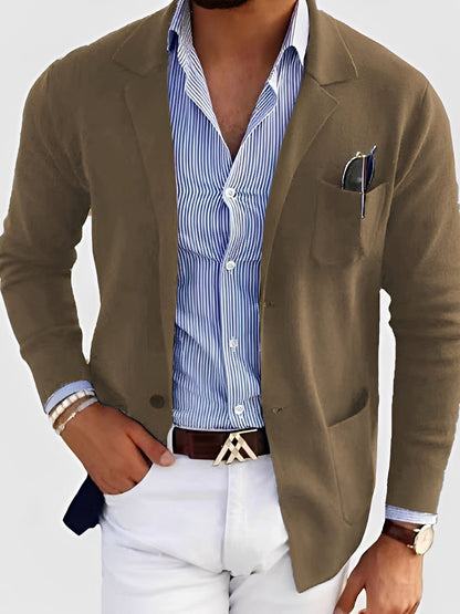 Custom-tailored Men's Blazer Elegant with Pockets