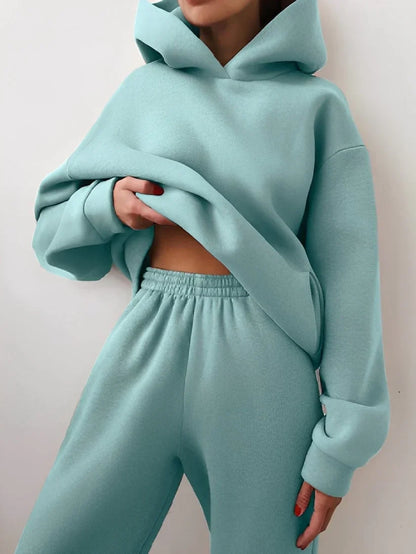 Women's Soft Pastel Hooded Tracksuit