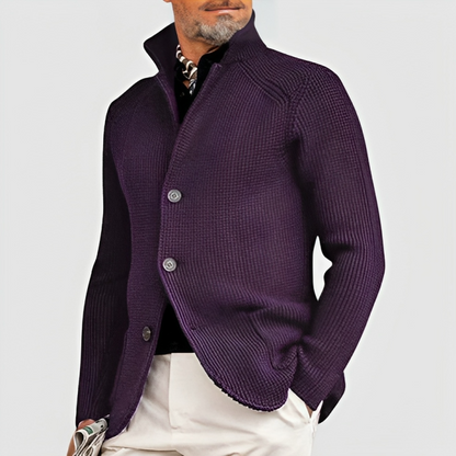 Men's Buttoned Elegant Cashmere Coat