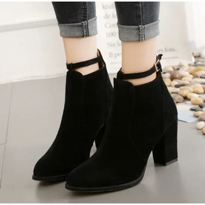 Damen Stiefeletten Hochzeit Blockabsatz Schuhe - IdealeKleiden
