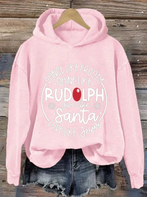 Women's Festive Red Christmas Hoodie