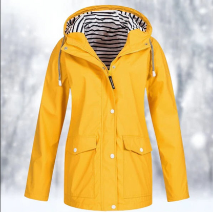Damen Winterjacke Kapuze Reißverschluss - IdealeKleiden