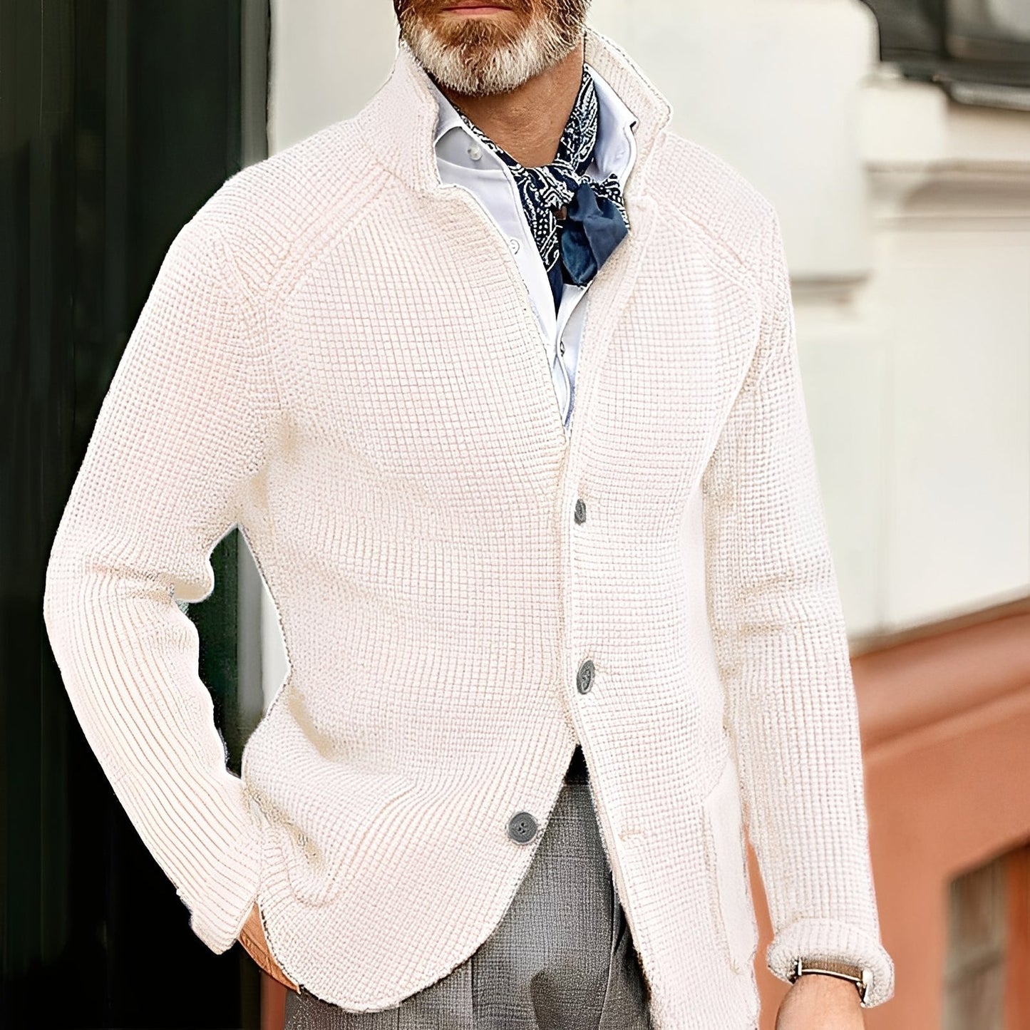 Men's Knitted Cardigan Elegant Modern