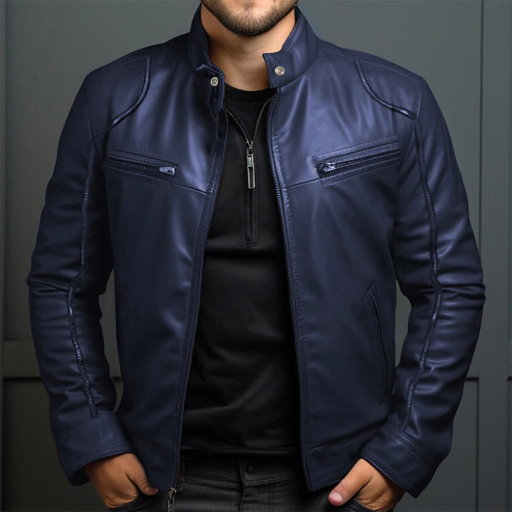 Men's Retro Motorcycle Jacket Vintage Style