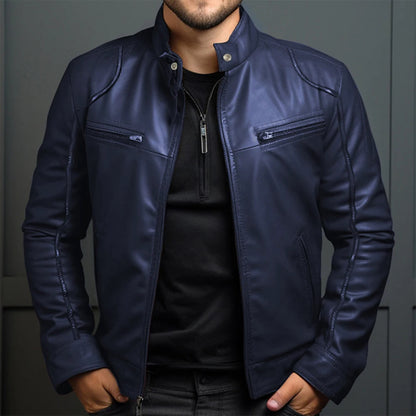 Men's Retro Motorcycle Jacket Vintage Style