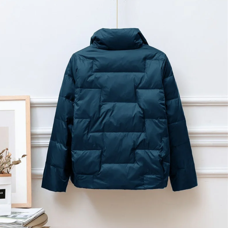 Winter Pufferjacke Damen | Rollkragen Steppjacke - IdealeKleiden