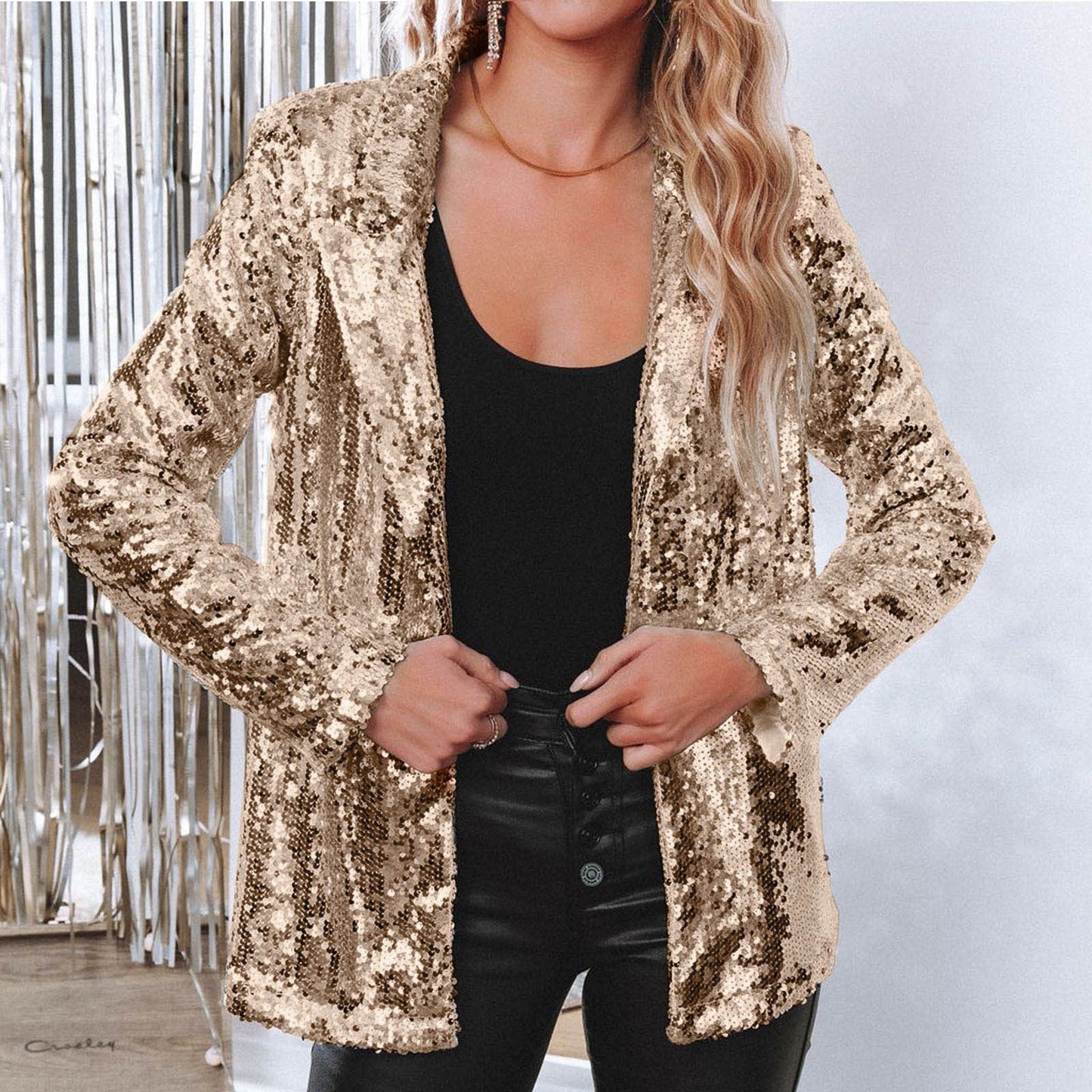 Sparkly Sequin Blazer for Women