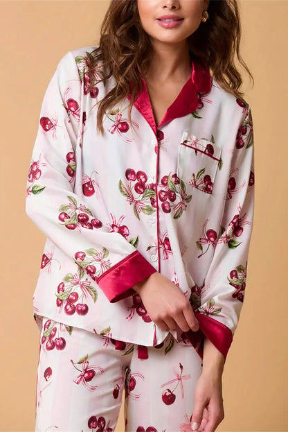 Christmas Pajama Set Striped Festive