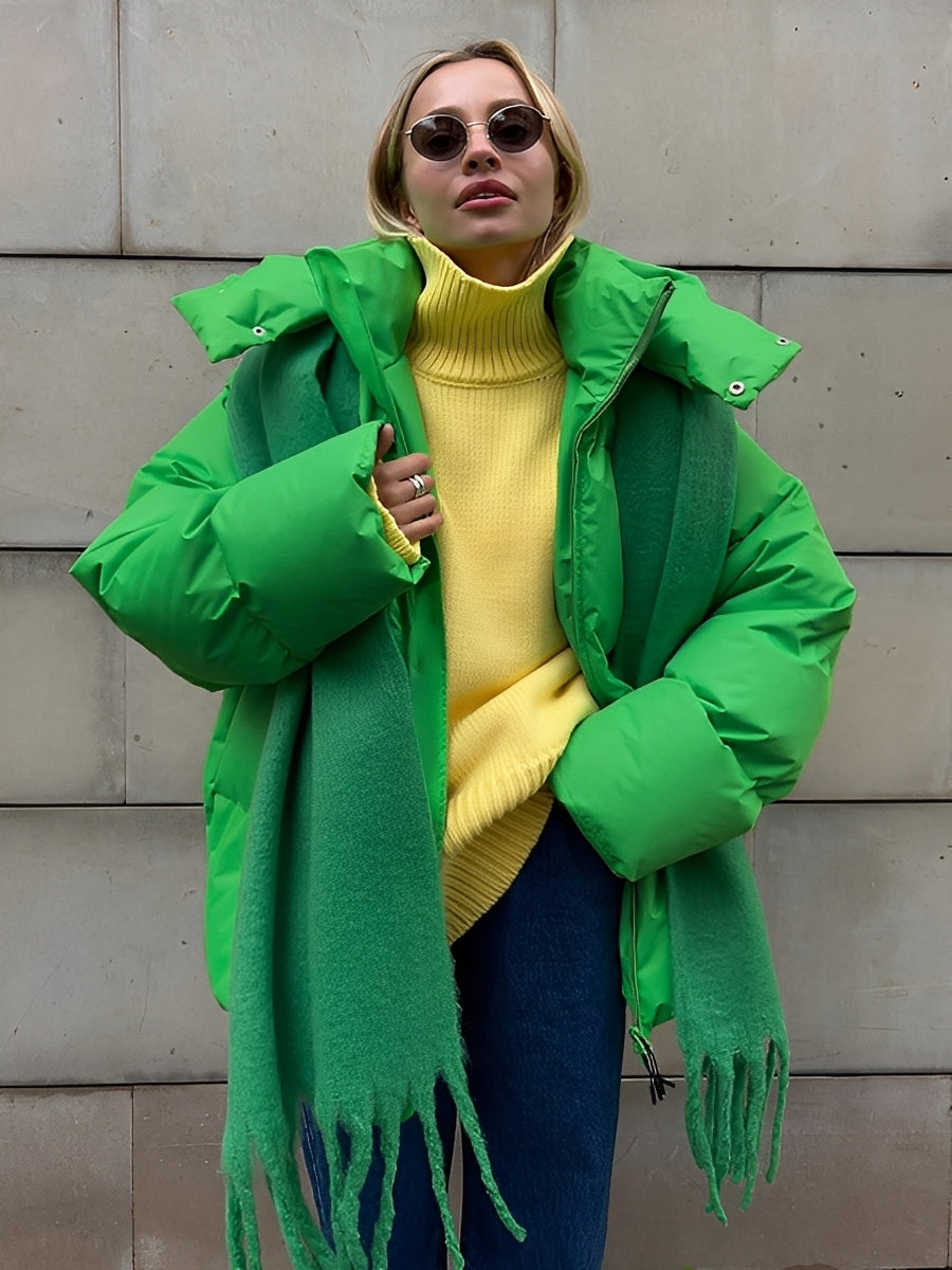 Frauen Winterjacke Warm Polster Mantel - IdealeKleiden