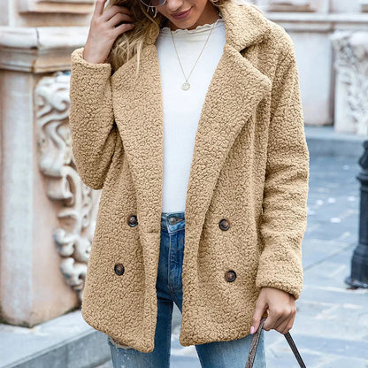 Women's Mid-Length Double-Breasted Elegant Coat