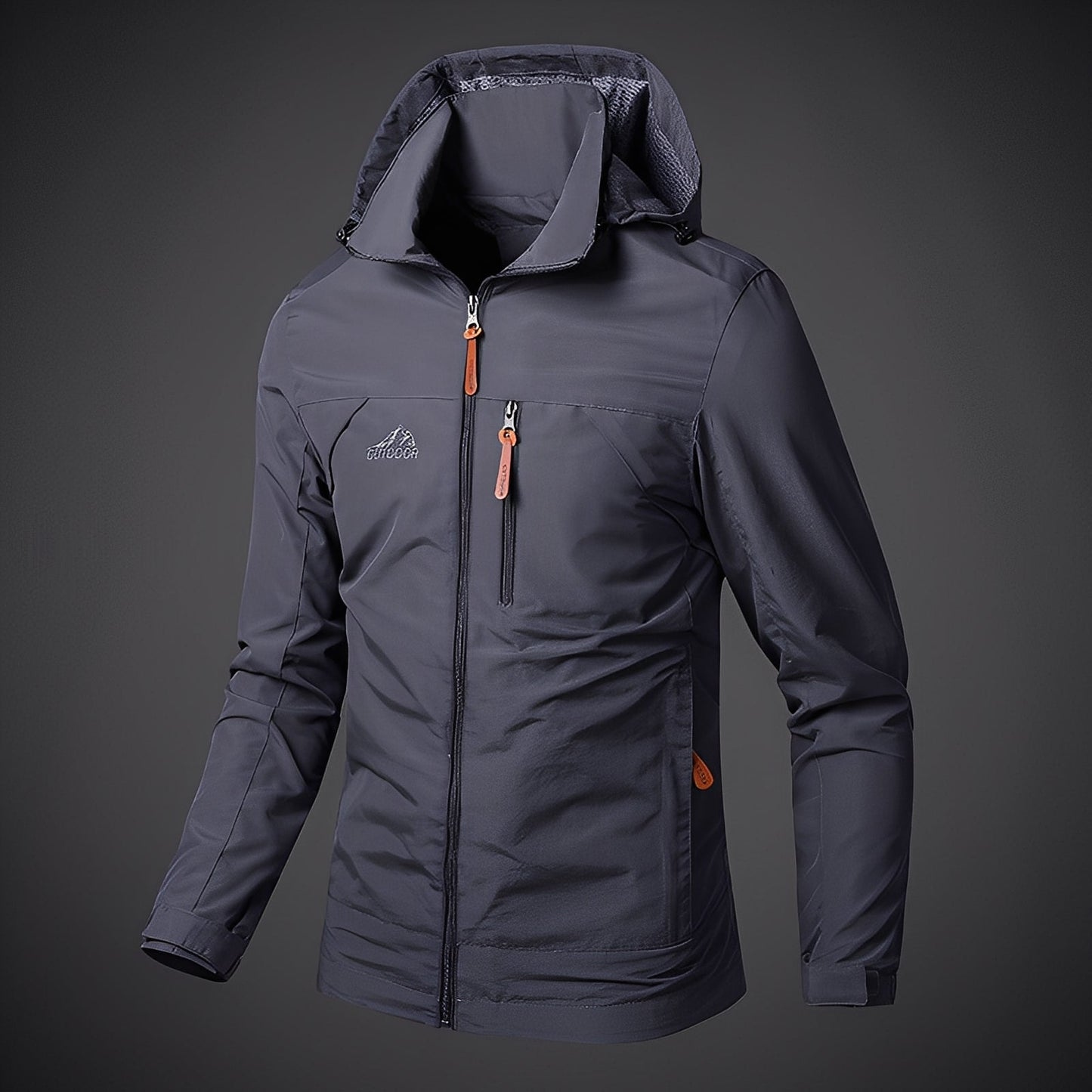 Practical hiking jacket for men with hood