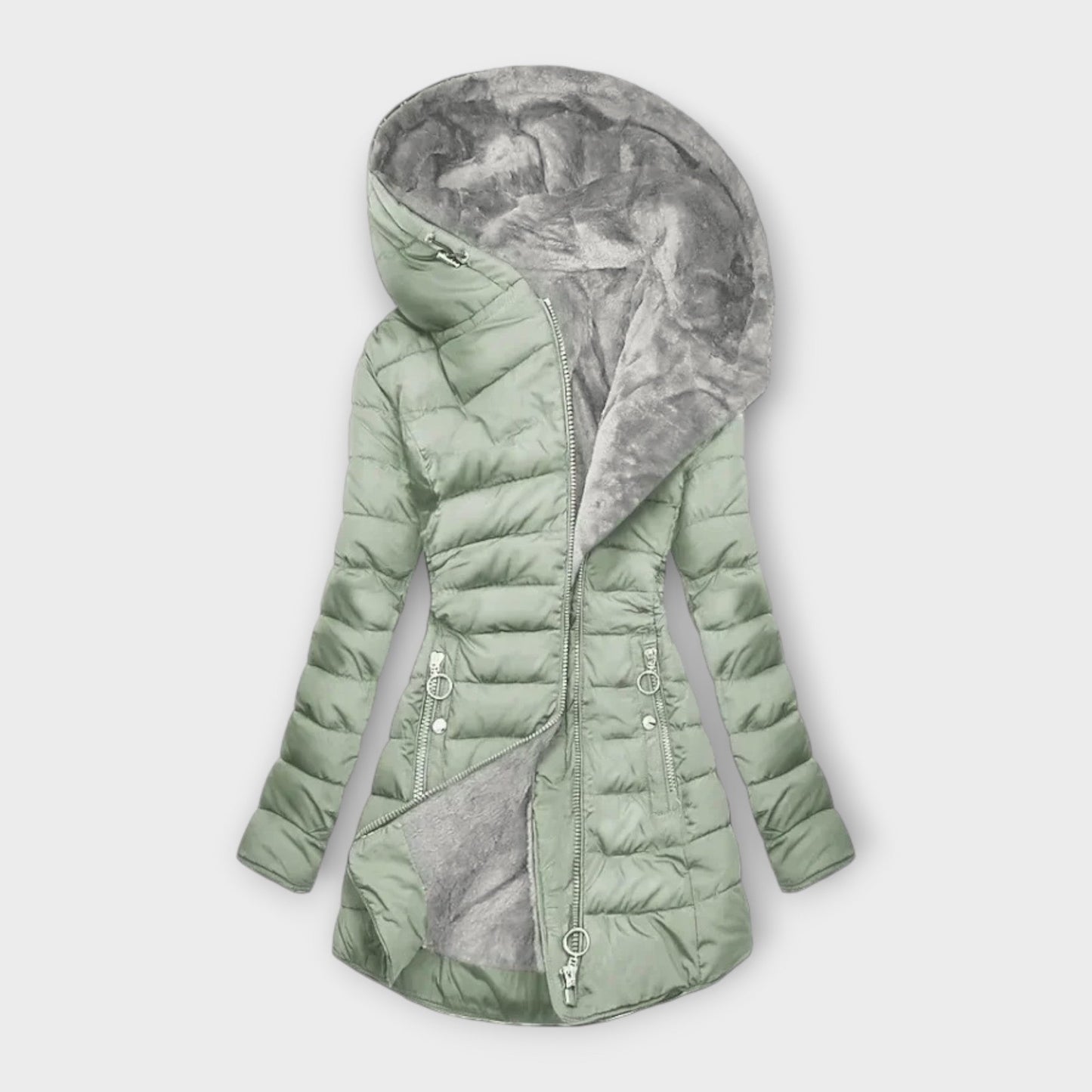 Stylish women's winter jacket model