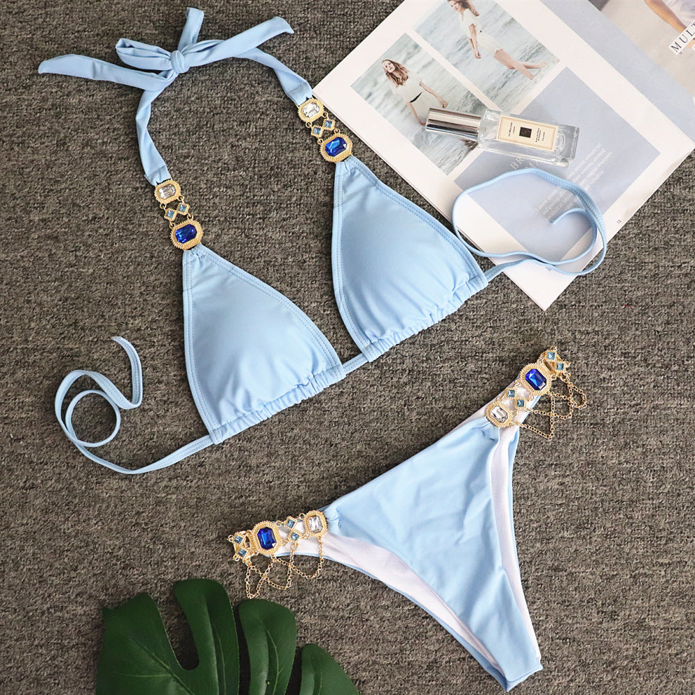 Sparkly Swimsuit for Women with Diamond Effect