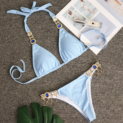 Sparkly Swimsuit for Women with Diamond Effect