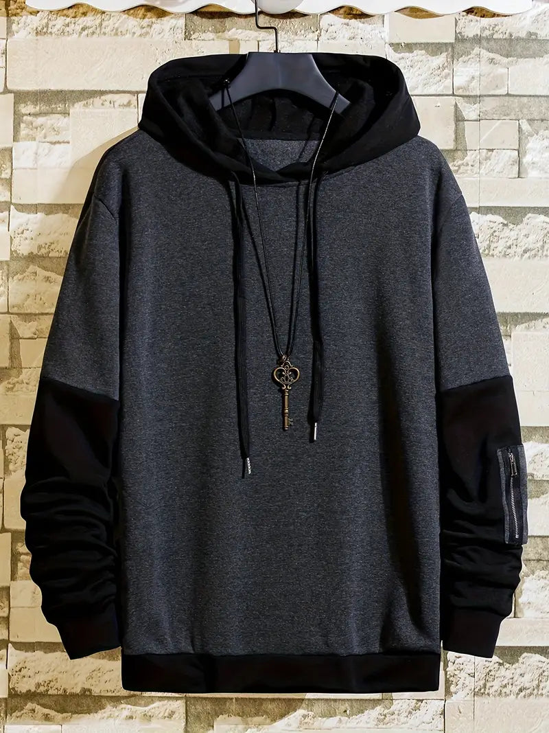 Herren Hoodie Farbblock Style - IdealeKleiden