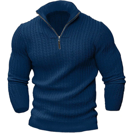 Stylischer Herren Pullover Reißverschluss Design - IdealeKleiden