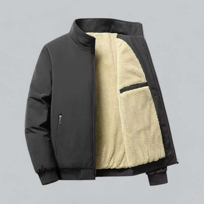 Men's Water-Repellent Winter Jacket with Fleece Insulation
