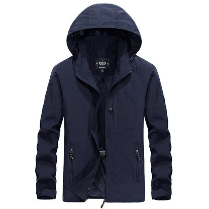 Men's Waterproof Outdoor Jacket With Detachable Hood