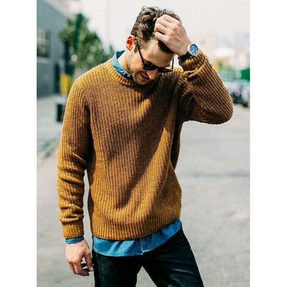 Men's Round Neck Sweater Soft Comfortable