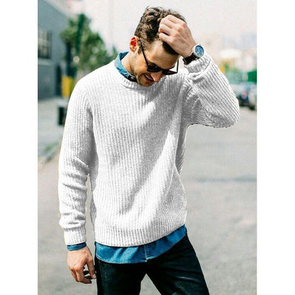 Men's Round Neck Sweater Soft Comfortable