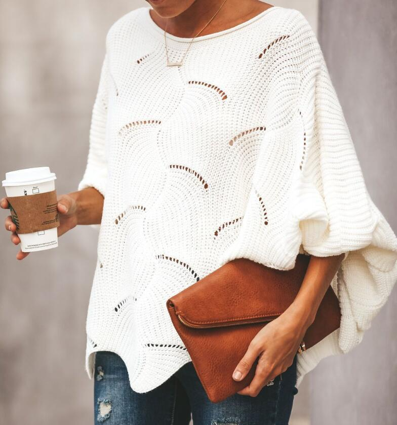 Women's Oversized Structured Ribbed Sweater