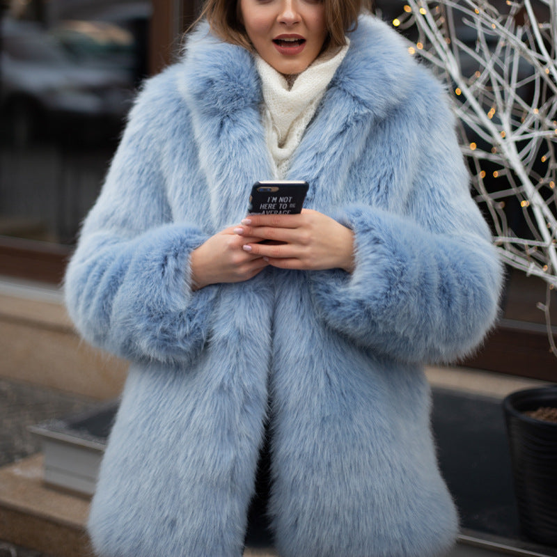Women's Faux Fur Coat Elegant Voluminous
