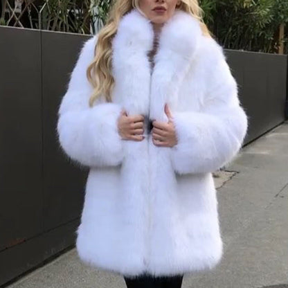 Women's Faux Fur Coat Elegant Voluminous