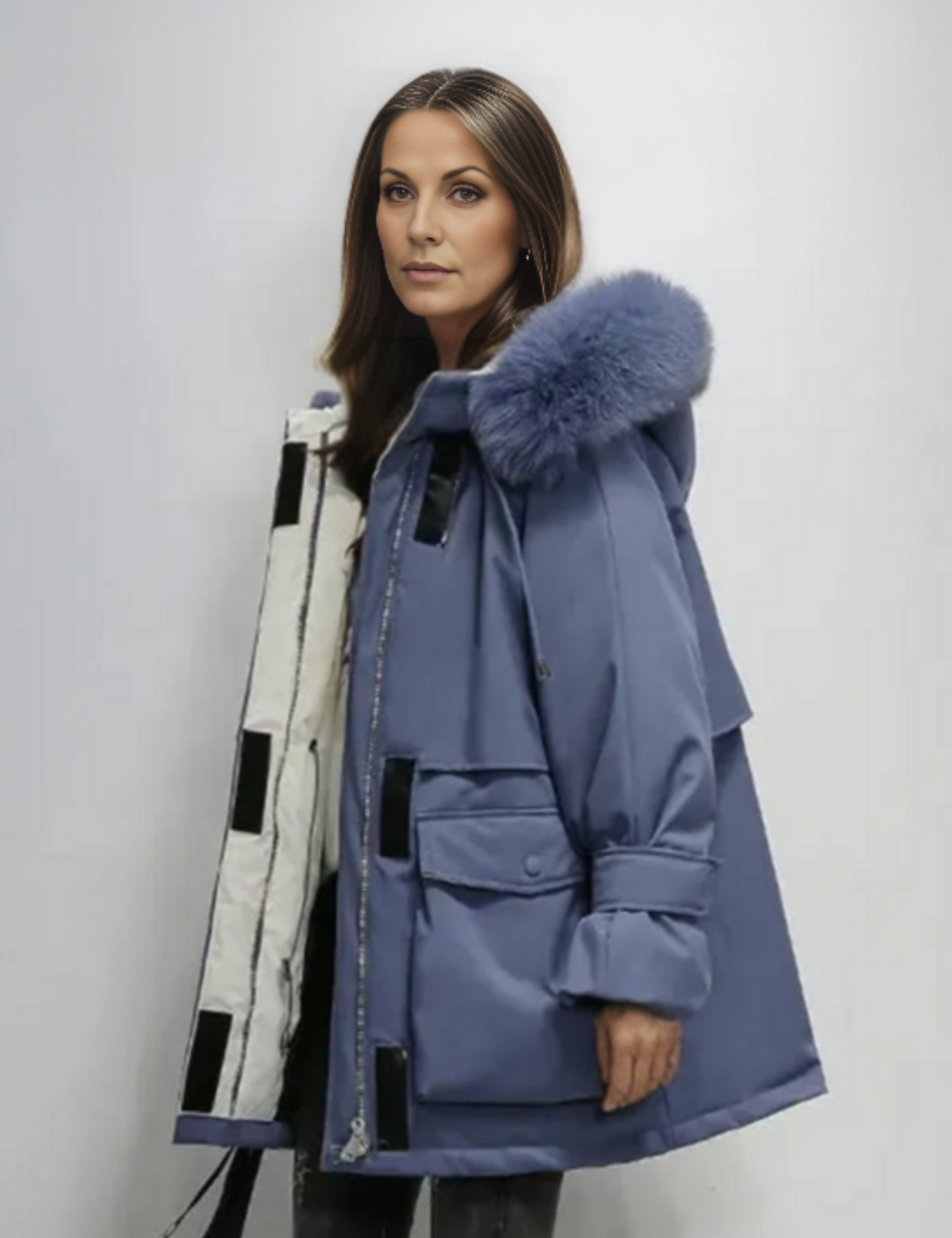 Women's Vegan Fur Winter Parka Eco-Friendly
