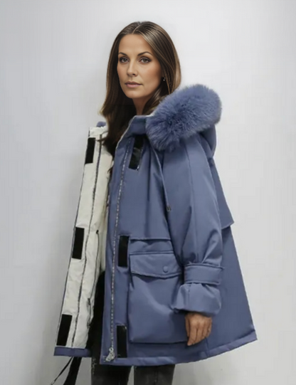 Women's Vegan Fur Winter Parka Eco-Friendly