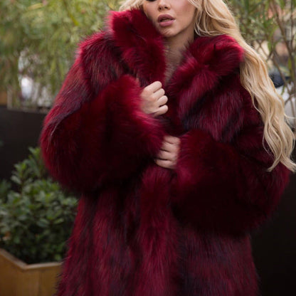 Women's Faux Fur Coat Elegant Voluminous