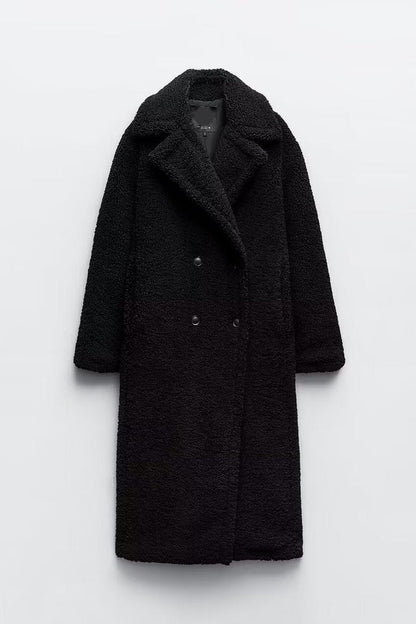 Teddiza - Women's Long Modern Trendy Teddy Coat