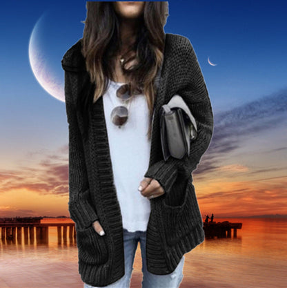 Women's Chunky Knit Cardigan Comfortable with Pockets
